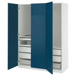 IKEA PAX / FYRUDDEN(295.817.67) Комбінація гардеробу, білий/синій