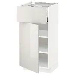 IKEA METOD / MAXIMERA(494.578.80) шкаф stj szu / дверь, белый / Рингхульт светло-серый