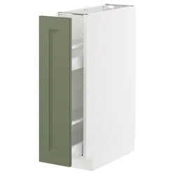 IKEA METOD / MAXIMERA(895.184.57) Св./Выдвижное шкаф внутреннее оборудование, Biały/Axstad Greya -green
