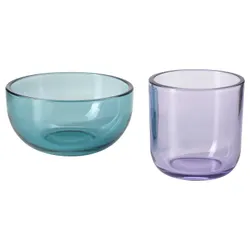 IKEA TALLTITA(206.070.26) Tealight Candle Holder, 2 шт., синий/сирень