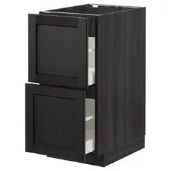 IKEA METOD / MAXIMERA(492.602.80) sz stj 2fr / 2in szu, чорний / Lerhyttan чорний тонований