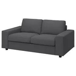 IKEA VIMLE (294.005.64) 2-местный диван, с широкими подлокотниками / Халларп серый