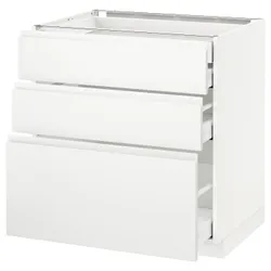 IKEA METOD / MAXIMERA(291.120.97) sz stj 3fr / 2n / wed / w szu, білий / Voxtorp матовий білий