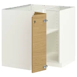 IKEA METOD(695.847.64) Угловой шкаф с полкой, Biały/Voxtorp Imit. дуб