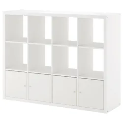 IKEA KALLAX(792.782.50) книжкова шафа на 4 вставки, білий