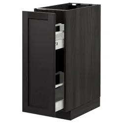 IKEA METOD(593.024.25) нижня шафа / висувні внутрішні кріплення, чорний / Lerhyttan чорний тонований
