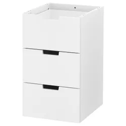 IKEA NORDLI (203.834.65) Комод/3 ящики, білий
