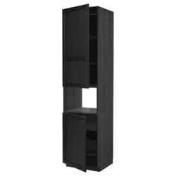 IKEA METOD (194.572.21) шестой высокий микро 2д/половина, черный / Lerhyttan черная морилка