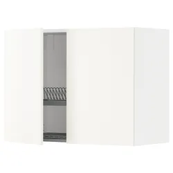 IKEA METOD(095.072.93) навісна шафа з сушаркою/2 двері, білий/Вальстена білий