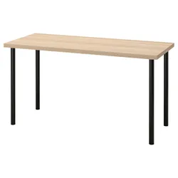 IKEA LAGKAPTEN / ADILS(594.172.52) стол письменный, под белый/черный мореный дуб