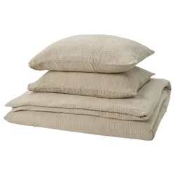 IKEA SCHERSMIN(205.997.81) одеяло и 2 подушки, серо -разгр