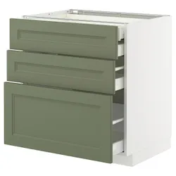 IKEA METOD / MAXIMERA(395.173.18) STJ 3FR/2N/WED/W., Biały/Axstad Greya -green