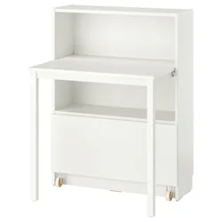 IKEA BILLY(195.701.42) книжный шкаф со столом и ящиком, белый