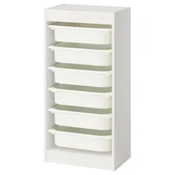 IKEA TROFAST(196.066.88) Полка с контейнерами, белый/белый