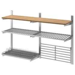 IKEA KUNGSFORS(492.543.35) рейка / полиця / стік / решітка, нержавіюча сталь/зола