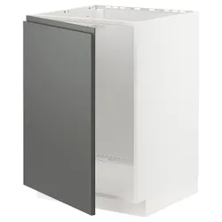 IKEA METOD(294.579.61) шкаф для раковины, белый/Воксторп темно-серый