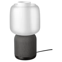 IKEA SYMFONISK (394.826.82) лампа / динамик с Wi-Fi, стеклянный абажур, черно-белый