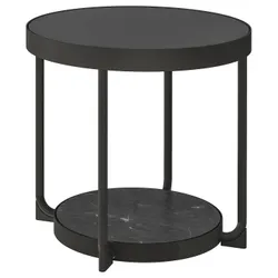 IKEA FRÖTORP(104.922.76) стол, под антрацитовый мрамор / черное стекло