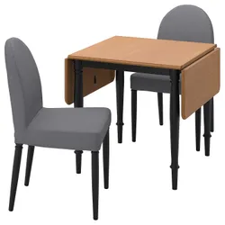 IKEA DANDERYD / DANDERYD(094.839.37) стол и 2 стула, сосна черная / серая сосна