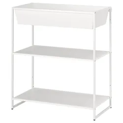 IKEA JOSTEIN(594.371.94) полиця з контейнером, вхід/вихід/білий метал
