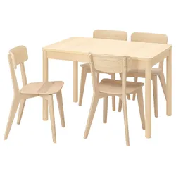 IKEA RÖNNINGE / LISABO (394.290.53) стіл і 4 стільці, береза / береза