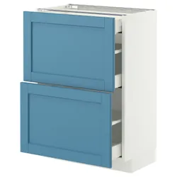 IKEA METOD / MAXIMERA(696.015.65) STJ 2FR/3SZU Шкаф, Biały/Lerhyttan Blue
