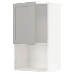 IKEA METOD(194.664.66) мікрохвильова шафа, білий/Lerhyttan світло-сірий