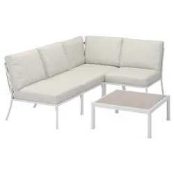 IKEA SEGERÖN(694.948.53) Комплект меблів 3-місний, зовнішній вигляд білий/бежевий/Frösön/Duvholmen beige