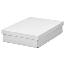IKEA FJÄDERHARV(205.968.91) Контейнер с крышкой, белый