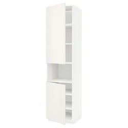 IKEA METOD (394.628.20) шестой высокий микро 2д/половина, белый / Веддинге белый