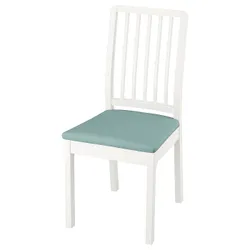 IKEA EKEDALEN(294.292.18) стілець, білий / Хакебо світло-бірюзовий