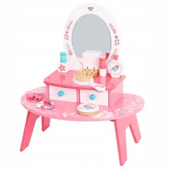 Tooky TOY Рожевий туалетний столик для макіяжу з дзеркалом
