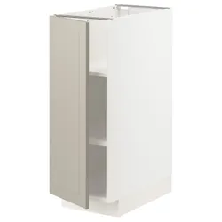 IKEA METOD(394.667.43) шафа ст/пол, білий / Stensund beige