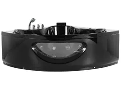 LED угловая ванна с гидромассажем 138 x 138 см черный TOCOA