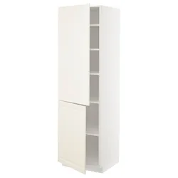IKEA METOD(494.689.68) Висока шафа з полками/2DRZ, Білий/Бодбін крем