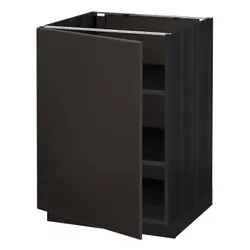 IKEA METOD(994.688.76) шкаф ст/полки, черный / кунгсбака антрацит