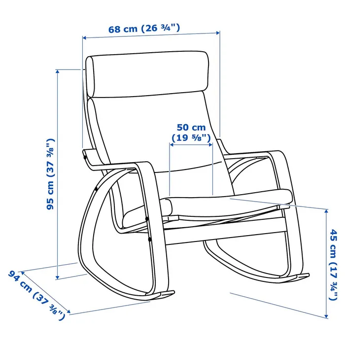 Кресло качалка ikea поэнг