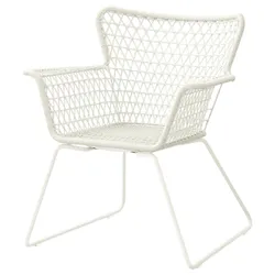 IKEA HÖGSTEN (202.098.62) стілець з підлокітниками, відкритий, білий
