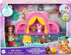 Набір для подорожі з наметом ENCHANTIMALS: лялька-ведмедик + 2 фігурки тварин HTW71