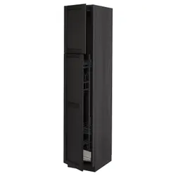 IKEA METOD(394.668.23) высокий шкаф / промышленный интерьер, черный / Lerhyttan черная морилка
