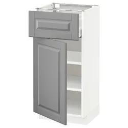 IKEA METOD / MAXIMERA(894.593.30) шкаф stj szu / дверь, белый / Бодбин серый