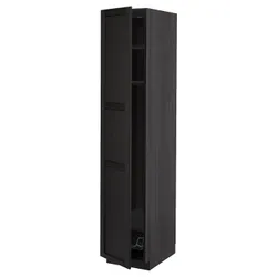 IKEA METOD(194.653.44) Висока шафа, полки/кошик, Чорний/Лерхіттан пофарбований чорним