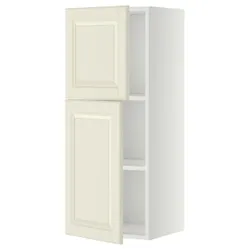 IKEA METOD(594.628.62) навісна шафа з полицями / 2 двер, білий/Bodbyn крем