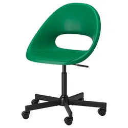 IKEA ELDBERGET / MALSKÄR(194.444.22) крісло, що обертається, зелений / чорний