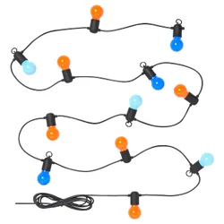 IKEA SOLVINDEN(205.931.66) Светодиодная световая цепь с 12 луковицами, Внешний/мульти -коловый
