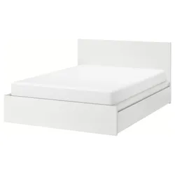IKEA MALM(390.024.37) Каркас кровати с 4 ящиками, белый / люрой