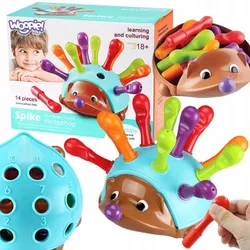 ЇЖАК-СОРТУВАННЯ MONTESSORI ДЛЯ НАВЧАННЯ ОСВІТНЯ ГРА З ЦИФР І КВІТІВ 4в1 WOOPIE