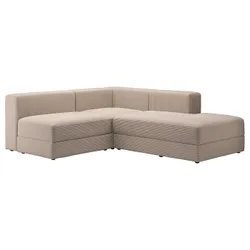 IKEA JÄTTEBO(394.851.81) модульный угловой диван 2,5 места с козеткой, правый/Самсала серый/бежевый