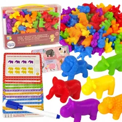 РОЗВИВАЮЧИЙ НАБІР MONTESSORI ВЧИМОСЯ РАХУВАТИ СОРТУВАННЯ КОЛЬОРІВ 83 шт. WOOPIE