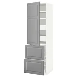 IKEA METOD / MAXIMERA (793.394.99) w sz z pół / 4 szu / drz / 2 fr, белый / Бодбин серый